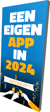 Een eigen app in 2024 Happy new app verticale banner