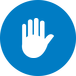 stop handsign icon